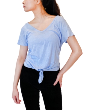 image of Hippie Rose Juniors- Tie-Front Top