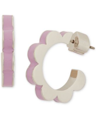 kate spade new york - Large Scalloped Hoop Earrings, 2.6"