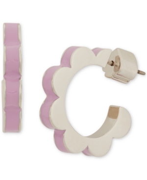 image of Kate Spade New York Large Scalloped Hoop Earrings, 2.6