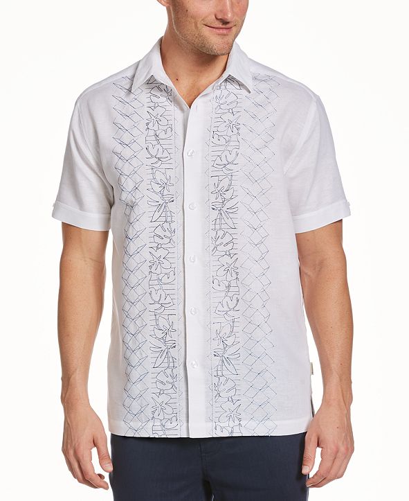 Cubavera Men&#39;s Geo Floral Panel Shirt & Reviews - Casual Button-Down Shirts - Men - Macy&#39;s