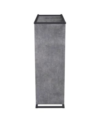 Sleek Laminate Low Shelf Stack with 3 Wide Shelves