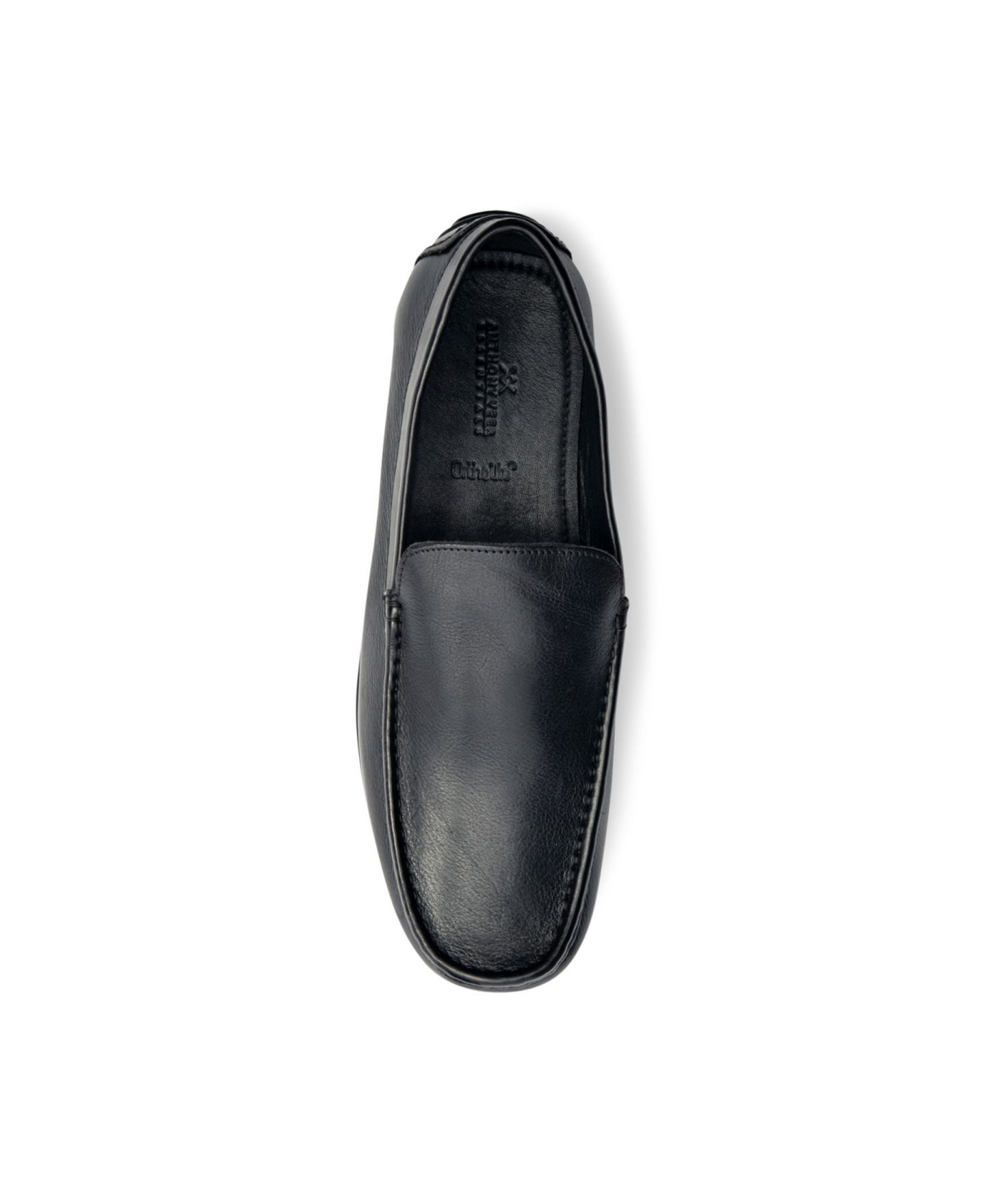 Мужские туфли Anthony Veer Cleveland Driver Slip-On Leather Loafer, цвет: Чёрный — фото 4