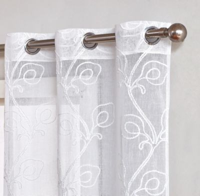 Stella Linen Look 76" W x 84" L Grommet Window Panel Set