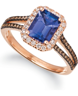 image of Le Vian Blueberry Tanzanite (1-1/2 ct. t.w.) & Diamond (1/3 ct. t.w.) in 14k Rose Gold