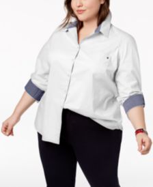 Plus Size Heritage Cotton Utility Shirt, Created for Macy's