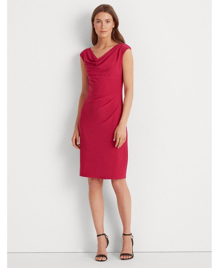 Lauren Ralph Lauren Jersey Cowlneck Dress - Macy's