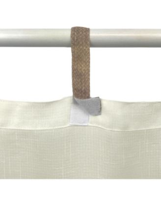 Darien Solid Indoor/Outdoor Sheer Adhesive Loop Tab Top Window Curtain Panel