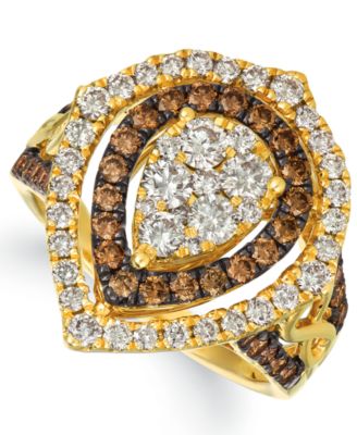 Le Vian - Diamond Cluster Halo Ring (1-9/10 ct. t.w.) in 14k Rose, Yellow or White Gold
