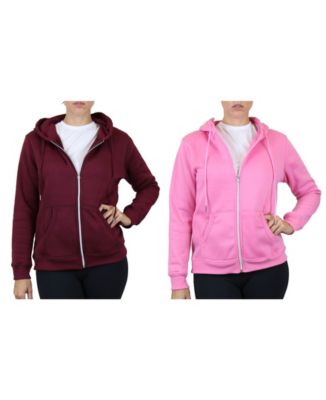 Women's Fleece Lined Zip Hoodie, Pack of 2
