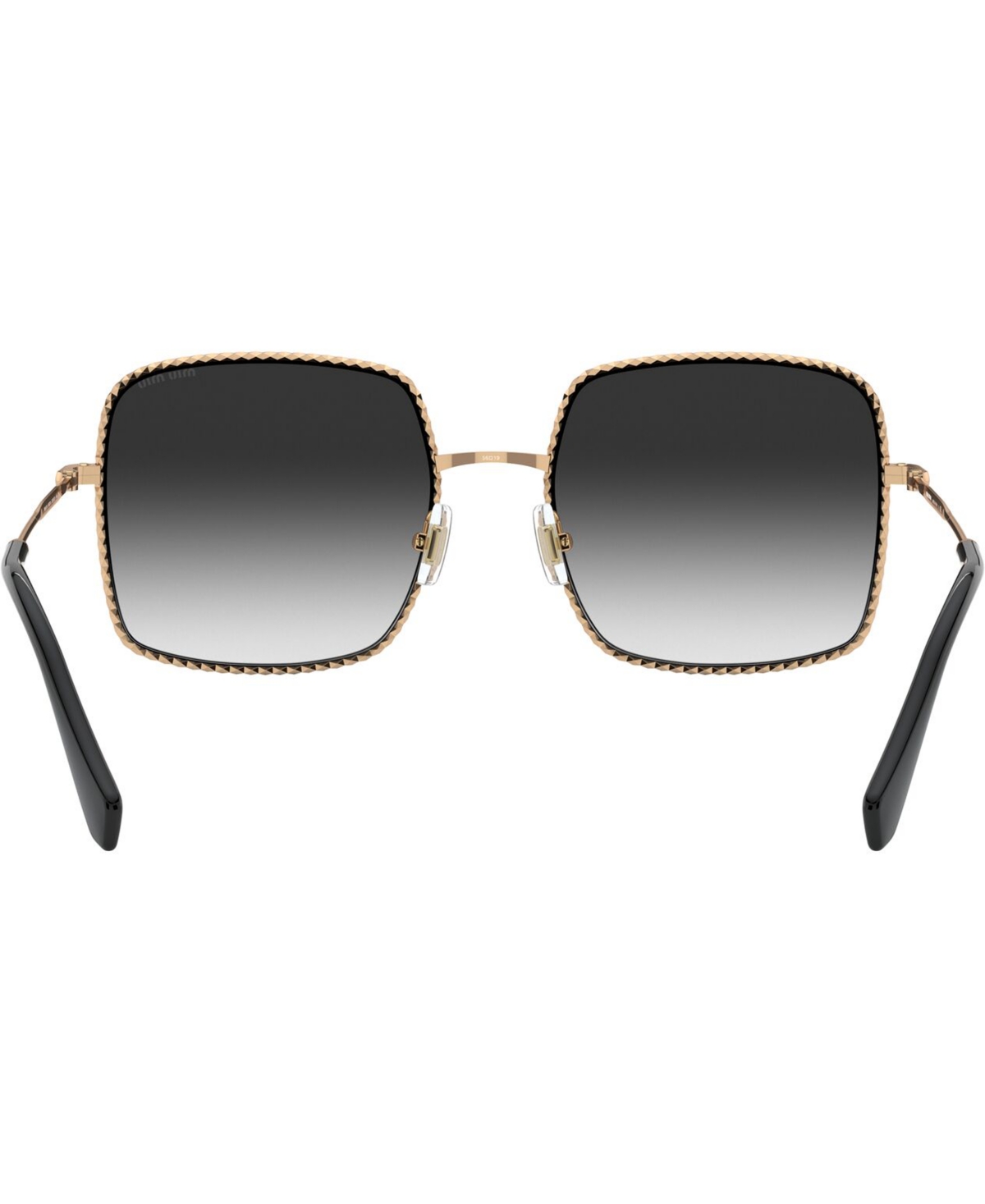 Shop Miu Miu Sunglasses, 0mu 61vs In Pale Gold,pink Gradient Grey