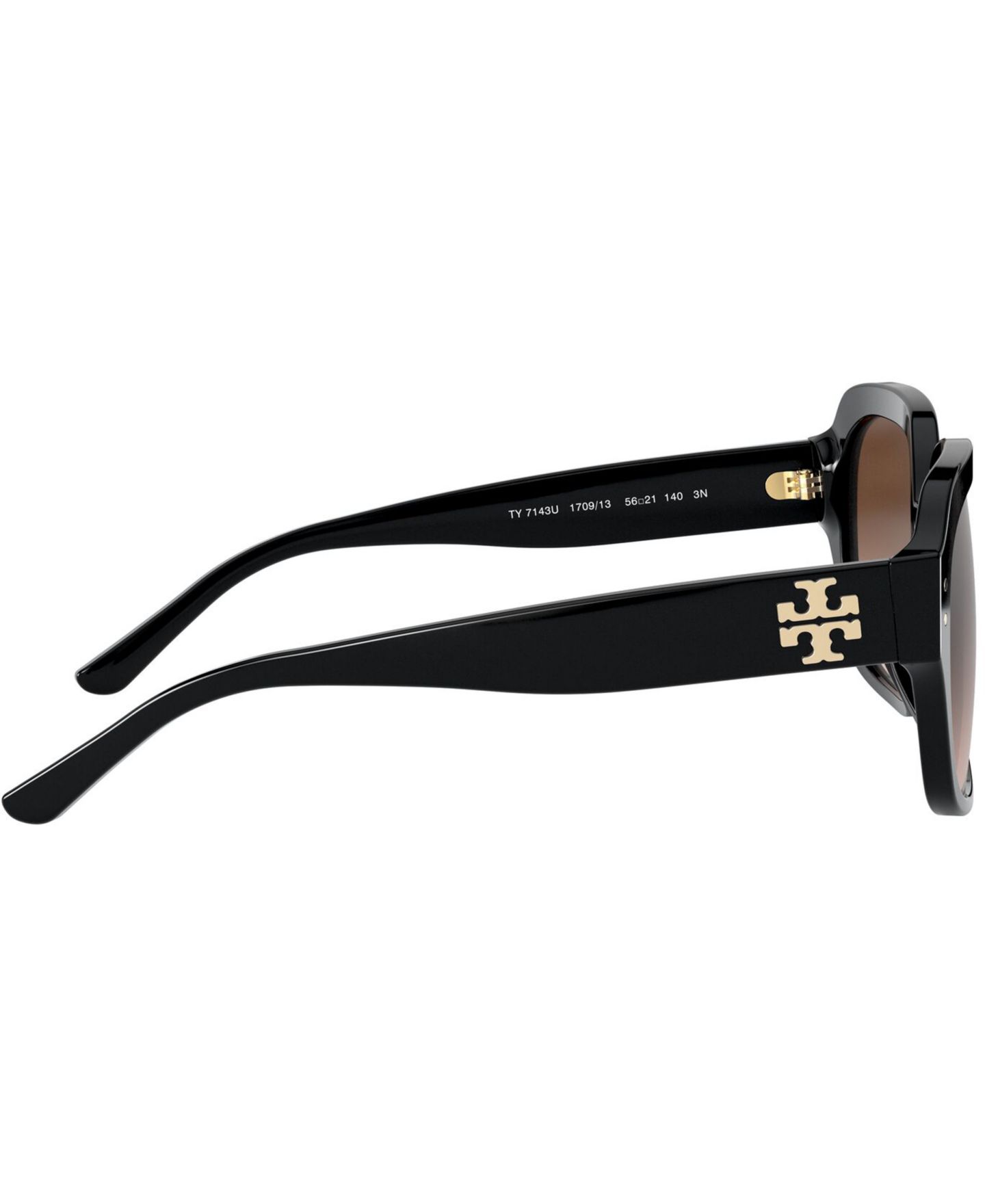 Женские солнцезащитные очки Tory Burch Sunglasses, TY7143U, цвет: Чёрный / Коричневый градиентный — фото 4