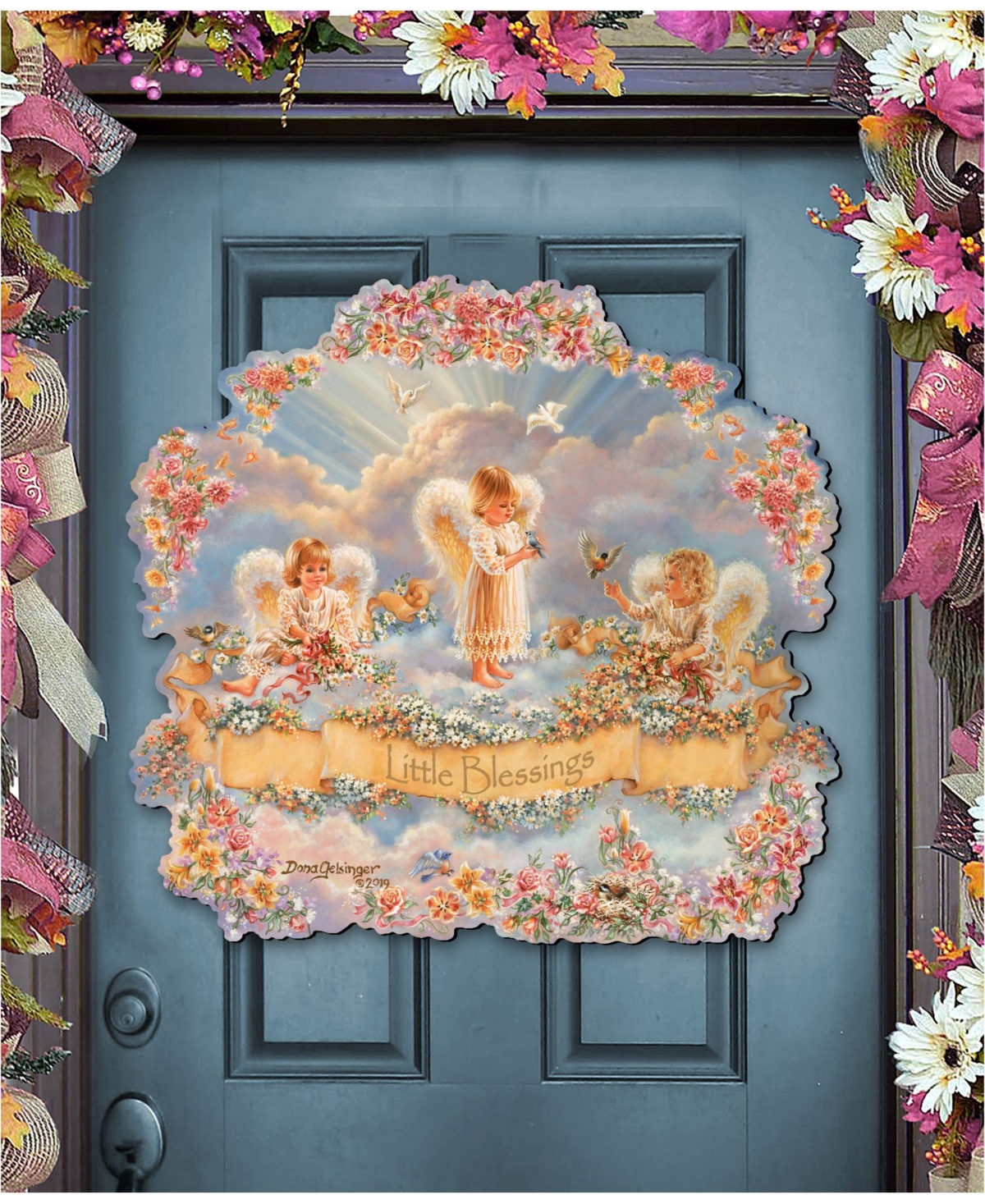 by Dona Gelsinger Little Blessings Wooden Door Decor - Multi