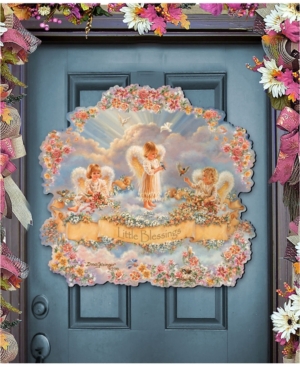 Designocracy By Dona Gelsinger Little Blessings Wooden Door Decor In Multi