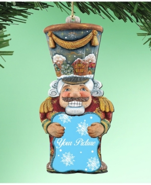 Designocracy Nutcracker Picture Frame Ornament Set Of 2 In Multi