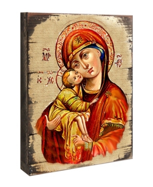 Designocracy Icon Vladimir Virgin Mary Wall Art on Wood 8
