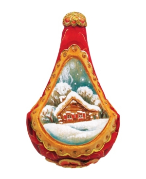G.debrekht Hand Painted Scenic Ornament Enchanted Cottage In Multi