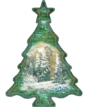 Designocracy Scenic Winter Tree Wooden Decor