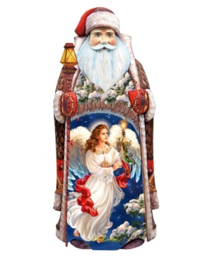 G.debrekht Woodcarved Hand Painted Angel In The Arch Santa By Donna Gelsinger Figurine In Multi
