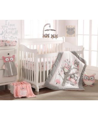 Levtex Baby Night Owl Crib Nursery Collection Bedding In Gray