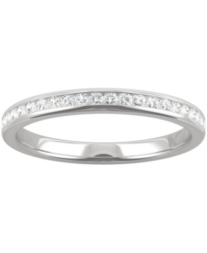 image of Charles & Colvard Moissanite Wedding Band (1/5 ct. t.w. Dew) in 14k White Gold