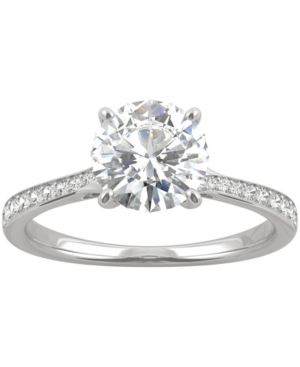 image of Charles & Colvard Moissanite Engagement Ring (1-5/8 ct. t.w. Dew) in 14k White Gold