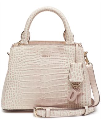 Dkny croc embossed leather best sale steffy mini dome satchel