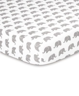 Elephant Walk 3 Piece Baby Nursery Crib Bedding Set, Quilt, Fitted Crib Sheet, and Dust Ruffle