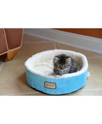 15" Soft Plush Round Dount Cat Beds, Dog Cuddler C12HTL/MB - Waterproof and Skid-free Base