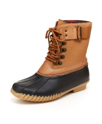 women's lace up duck boots