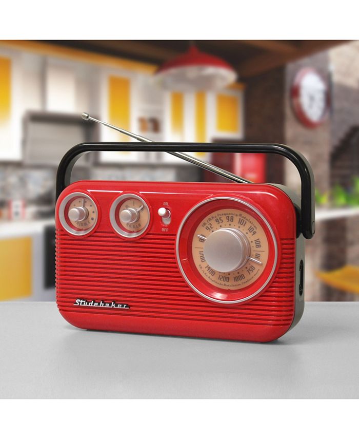Studebaker SB2003RB Portable AM/FM Radio - Macy's