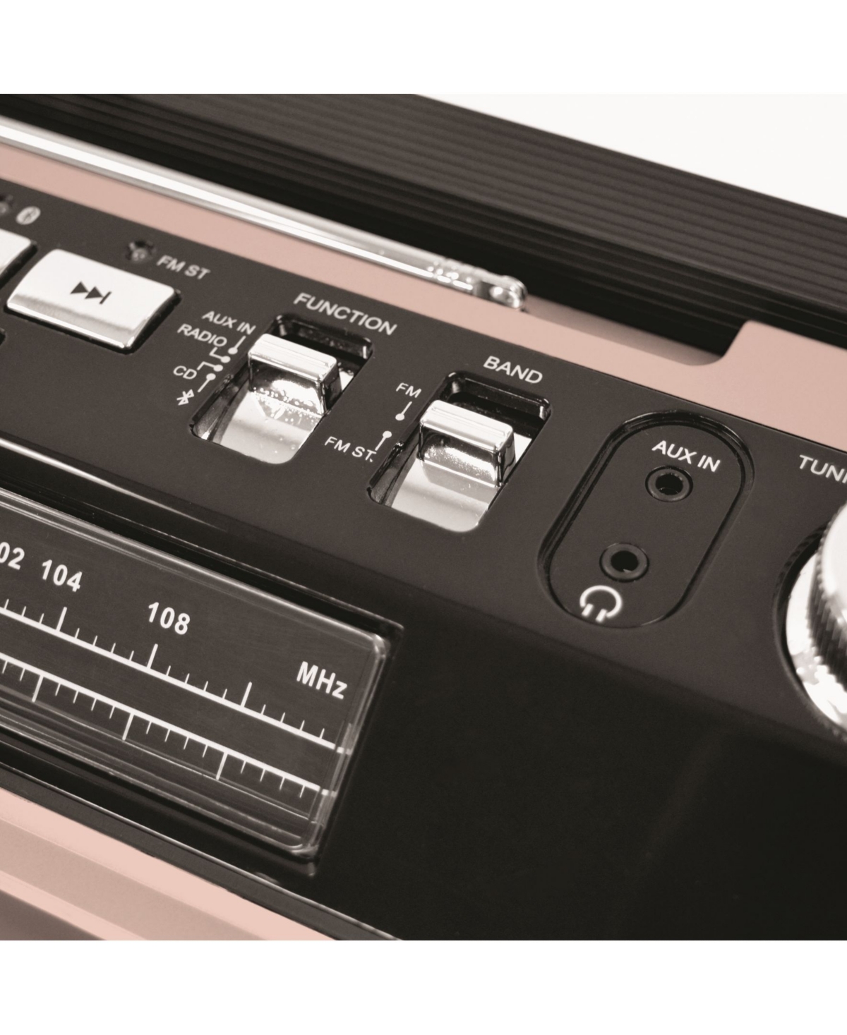 Studebaker  80's Retro Street Bluetooth Boombox with Fm Radio, Cd Player
