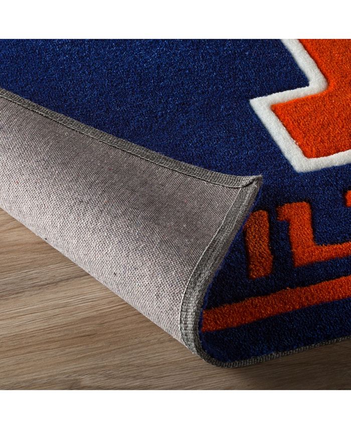 Luxury Sports Rugs Illinois Colil Blue 5' x 7'6" Area Rug Macy's