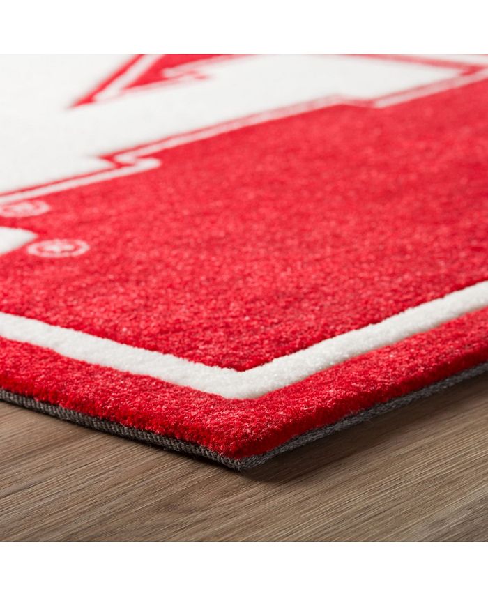 Luxury Sports Rugs Nebraska Colnb Red 3'2" x 5'1" Area Rug Macy's