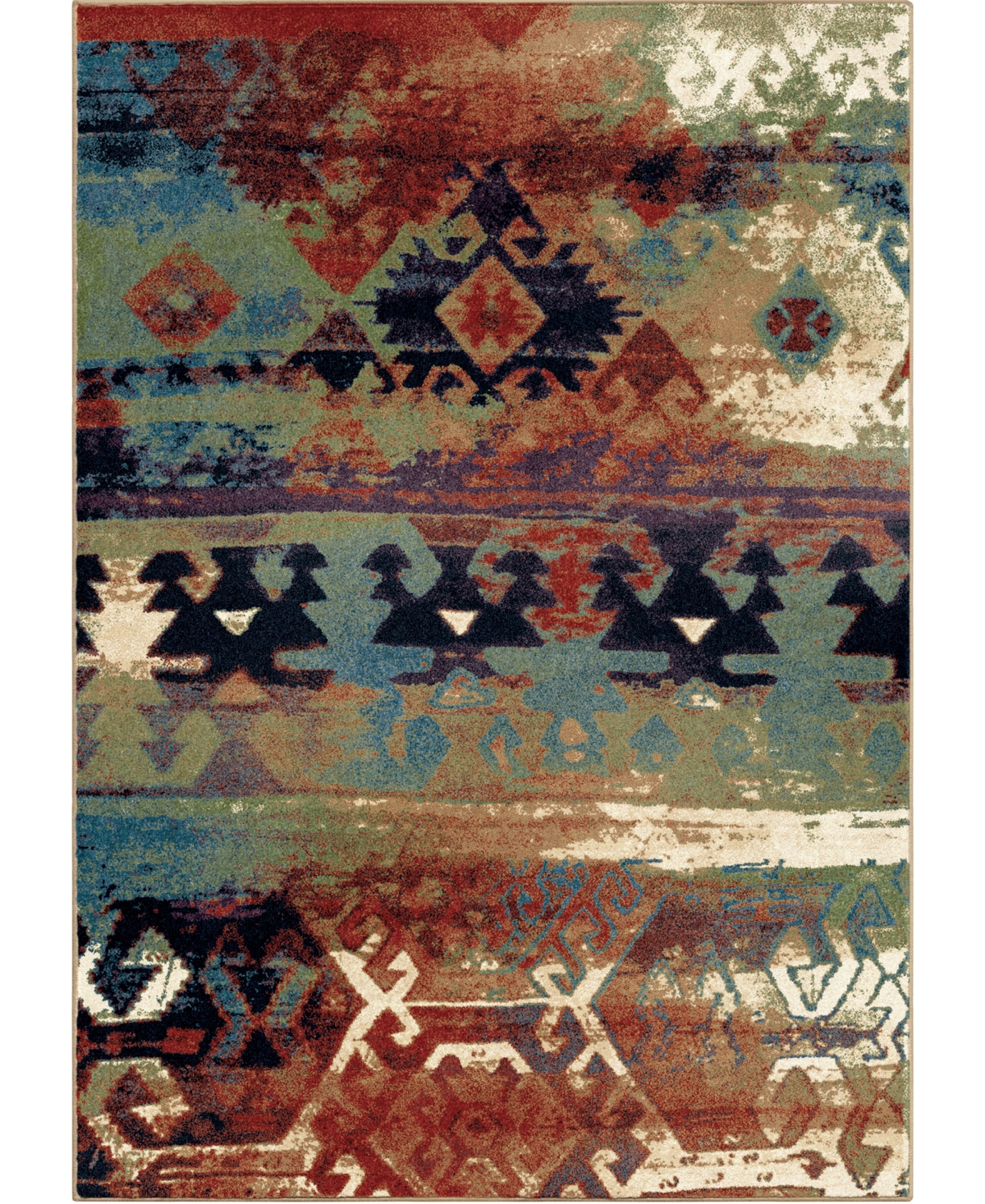 Edgewater Living Jackson Elk River Multi/ Red 5'3in x 7'6in Area Rug - Multi/ Red