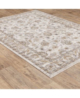 Maharaja 70E Ivory and Gray 7'10" x 10'10" Area Rug