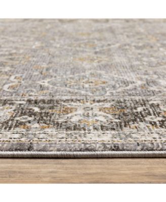 Maharaja 91E Gray and Blue 9'10" x 12'10" Area Rug