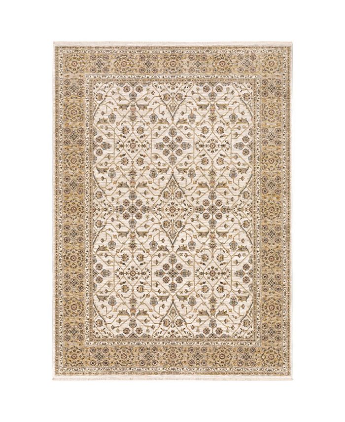 JHB Design Kumar Kum01 Ivory and Gold 2' x 3' Area Rug Macy's