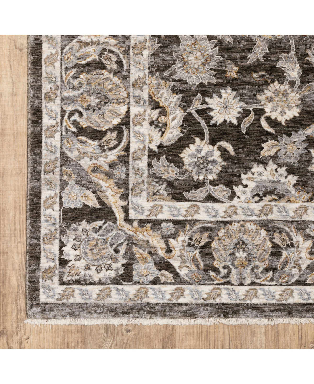 Jhb Design Maharaja 70e Gray And Ivory 6'7" X 9'6" Area Rug In Gray,ivory