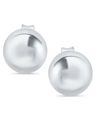 Ball Stud Earrings (10mm) in Sterling Silver, Created for Macy's