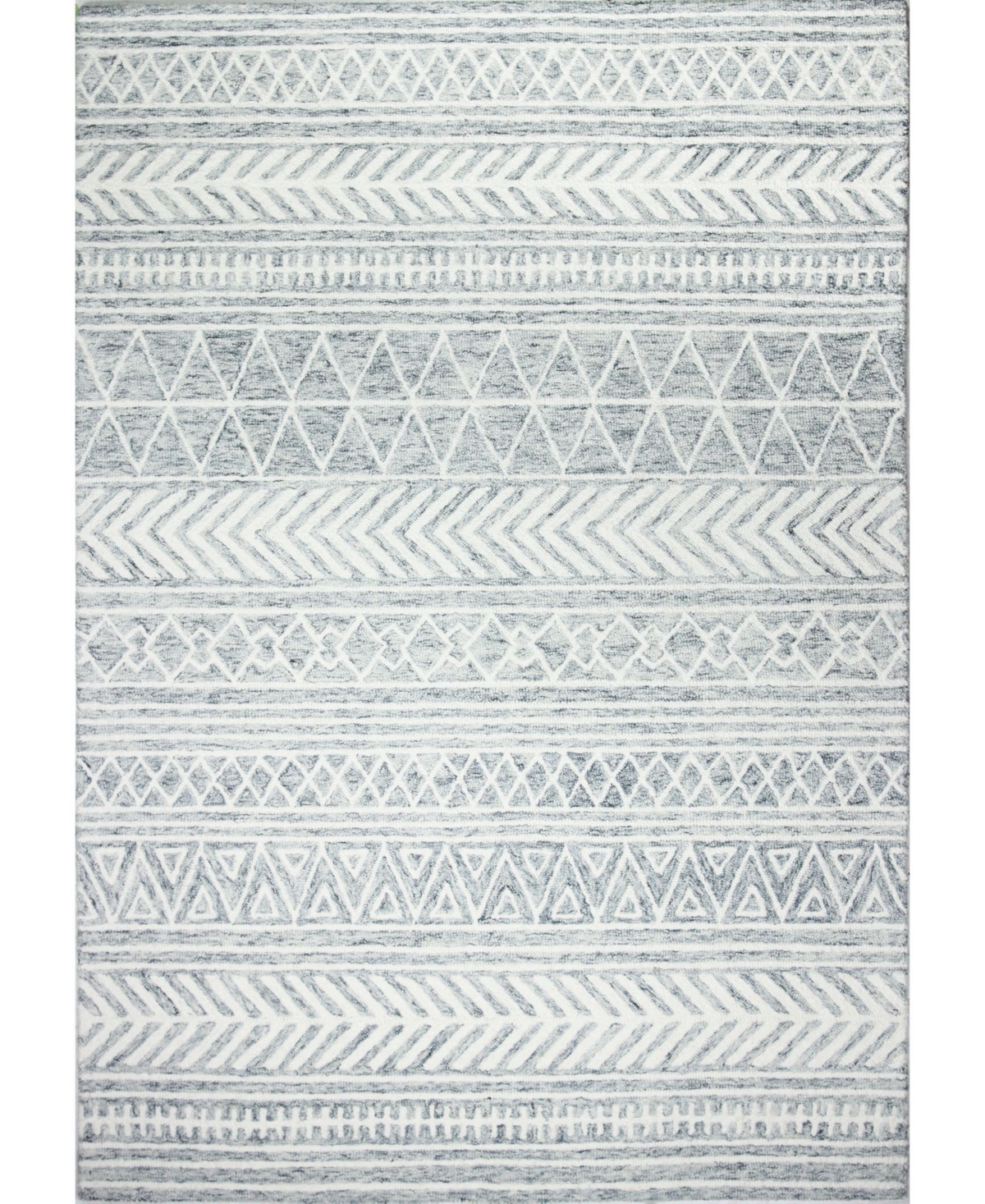 Closeout! Bb Rugs Taron Val-08 Silver 7'6in x 9'6in Area Rug - Silver