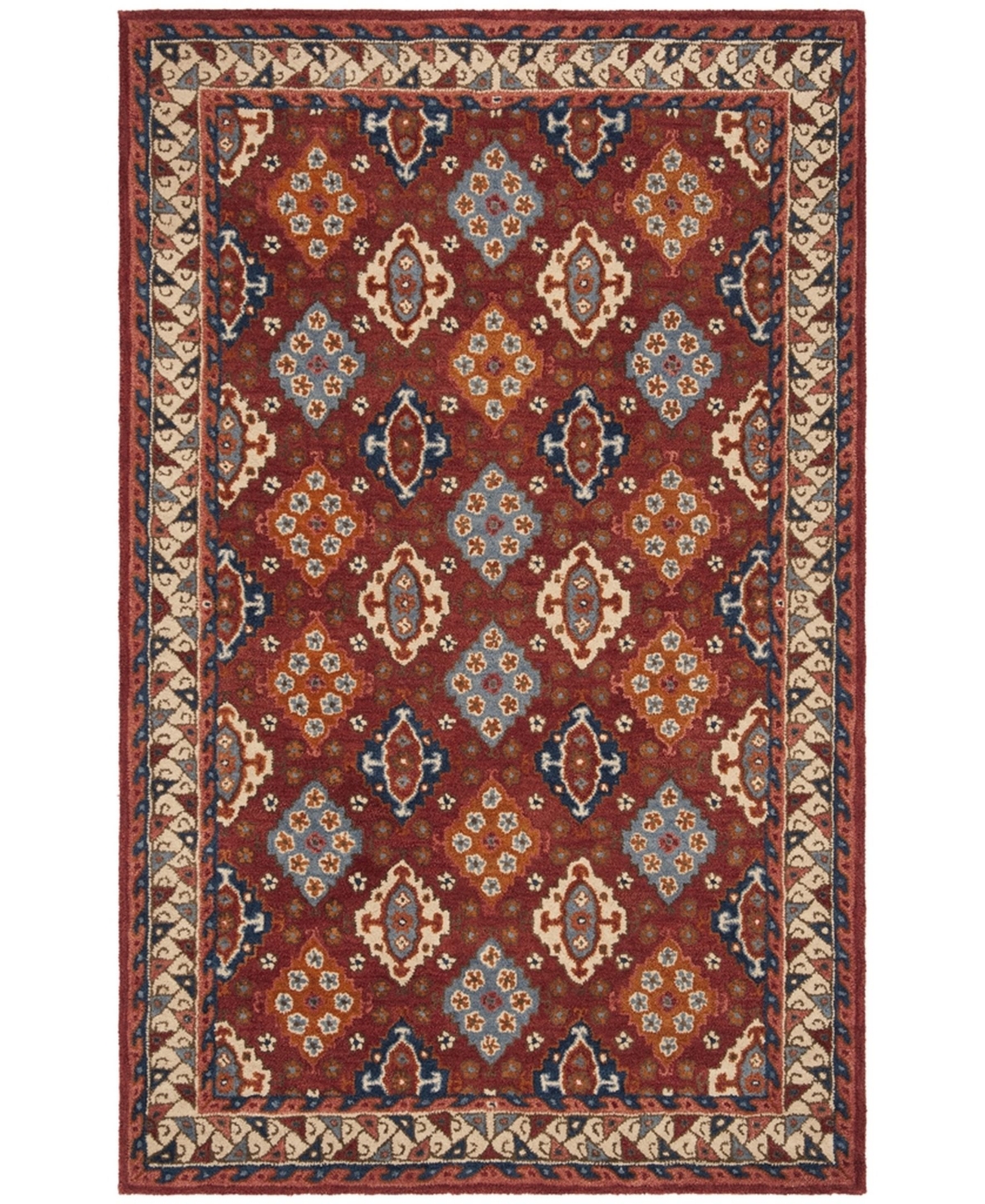 Safavieh Antiquity At509 Red and Blue 6' x 9' Area Rug - Red