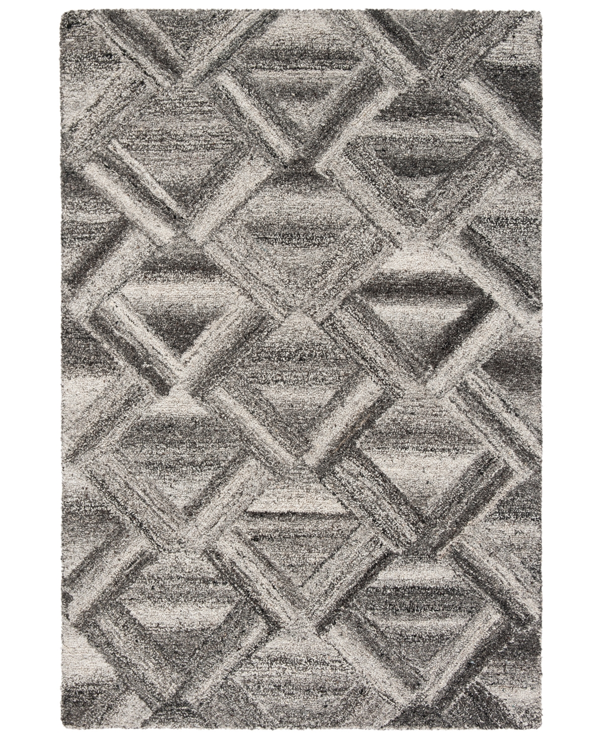 Safavieh Abstract 607 Gray And Black 4' X 6' Area Rug