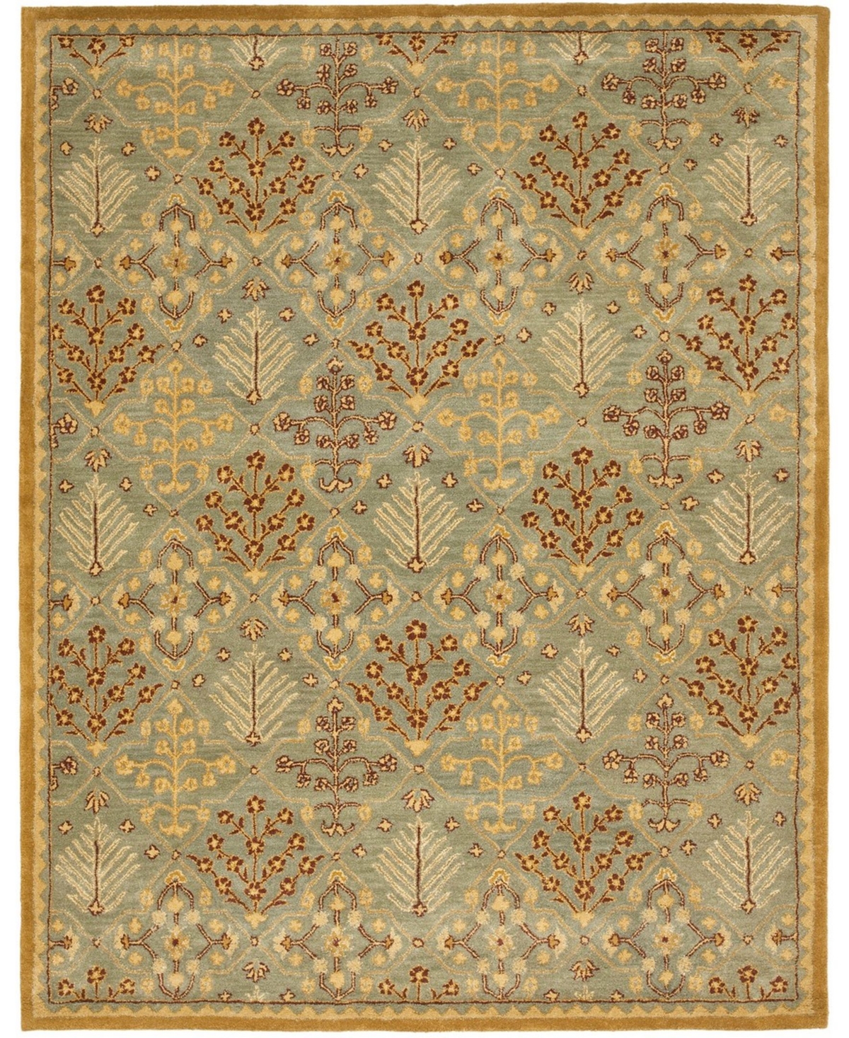 Safavieh Antiquity At613 Mist and Gold 8'3in x 11' Area Rug - Mist