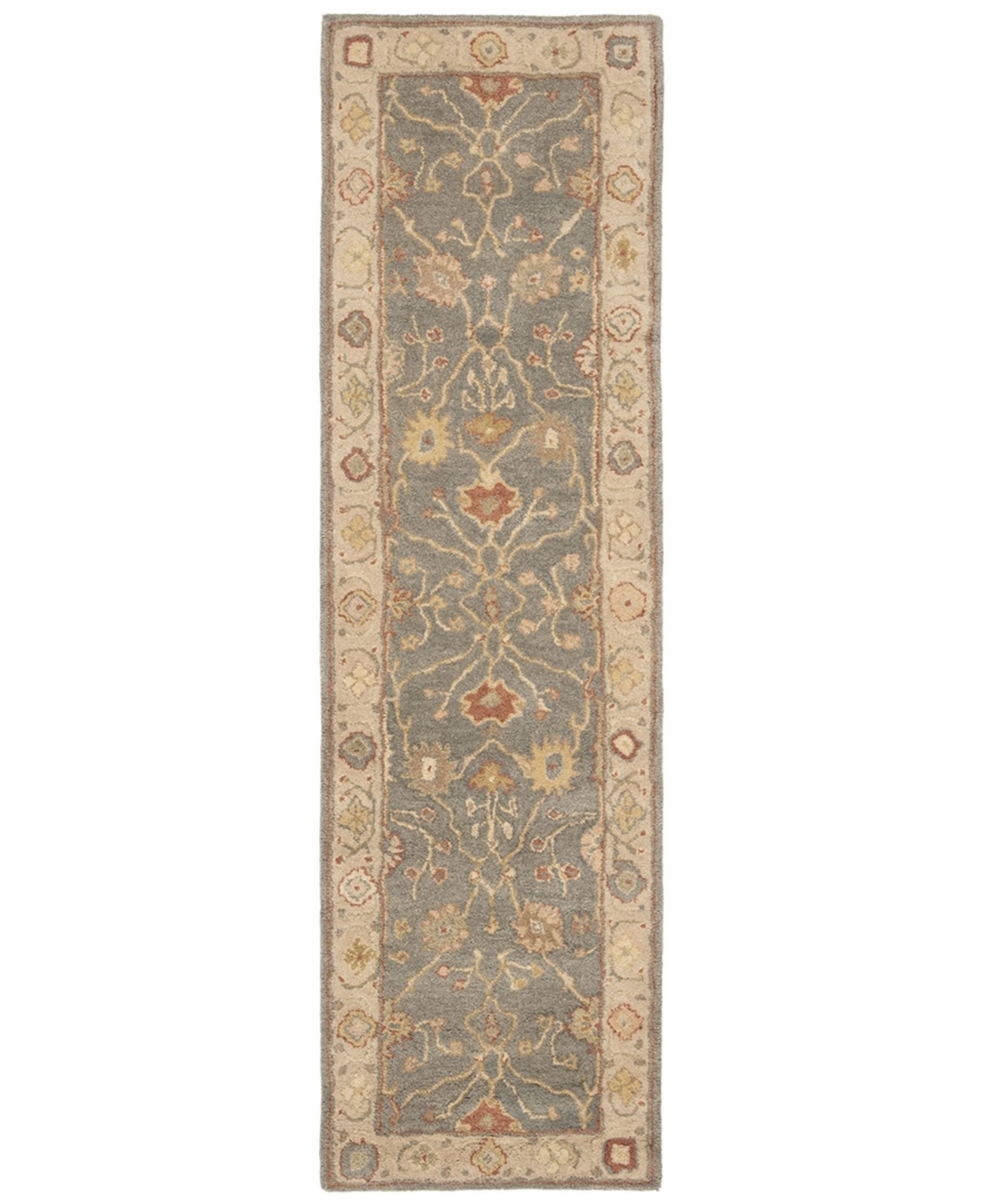 Safavieh Antiquity At314 Blue And Ivory 2'3" X 12' Runner Area Rug