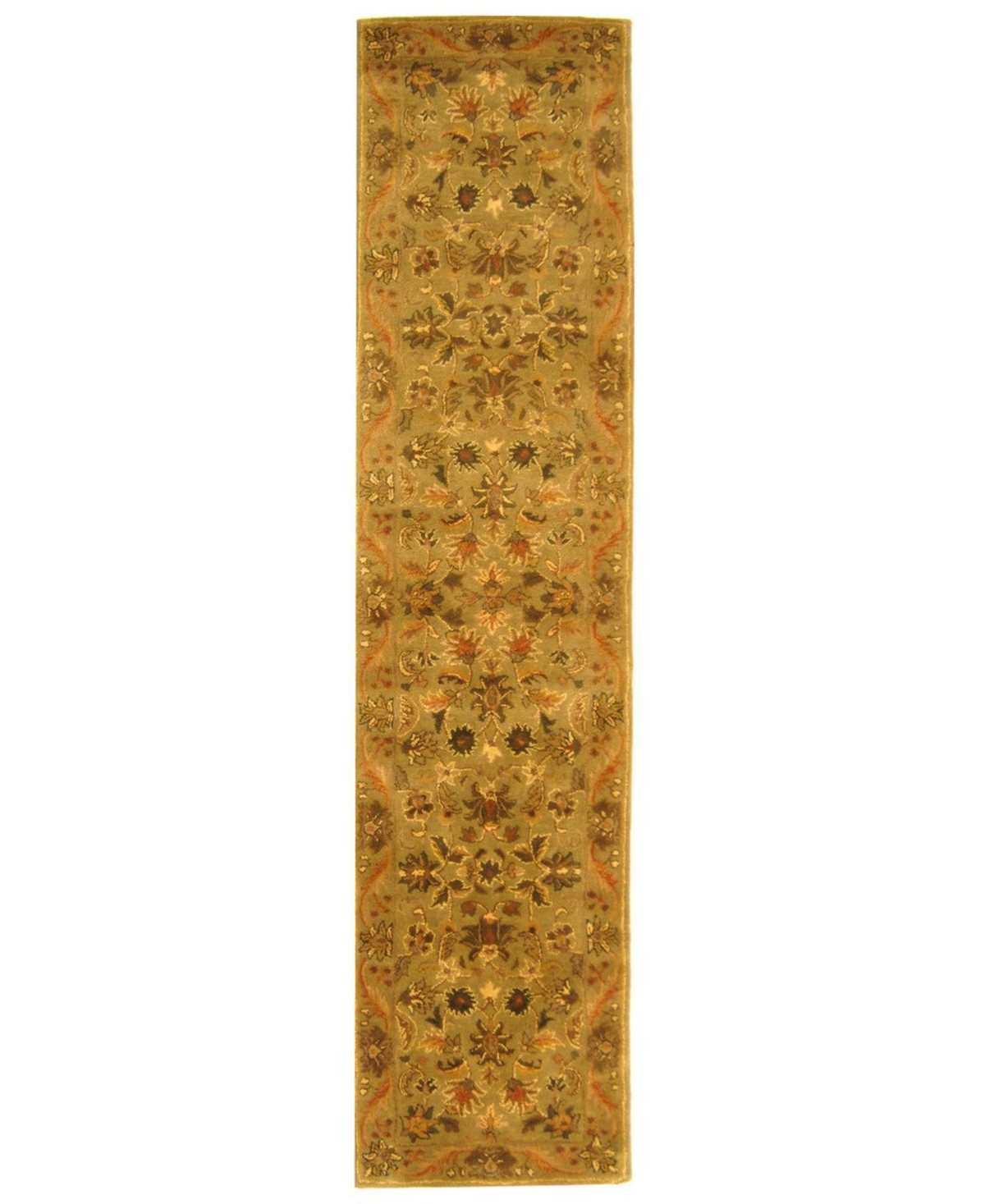 Safavieh Antiquity At52 Olive and Gold 2'3in x 20' Runner Area Rug - Olive