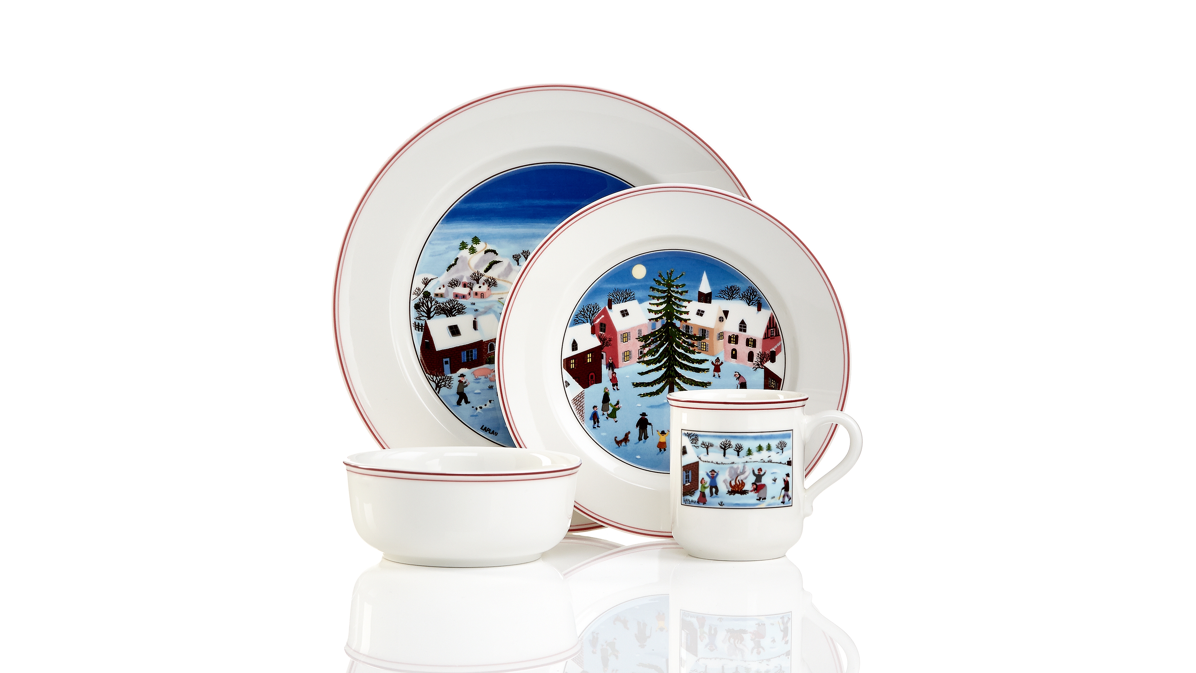 Villeroy & Boch Naif Christmas 4-Piece Place Setting