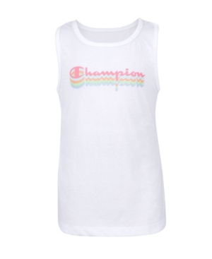 image of Champion Little Girls Shadow Script Racer Back Tank