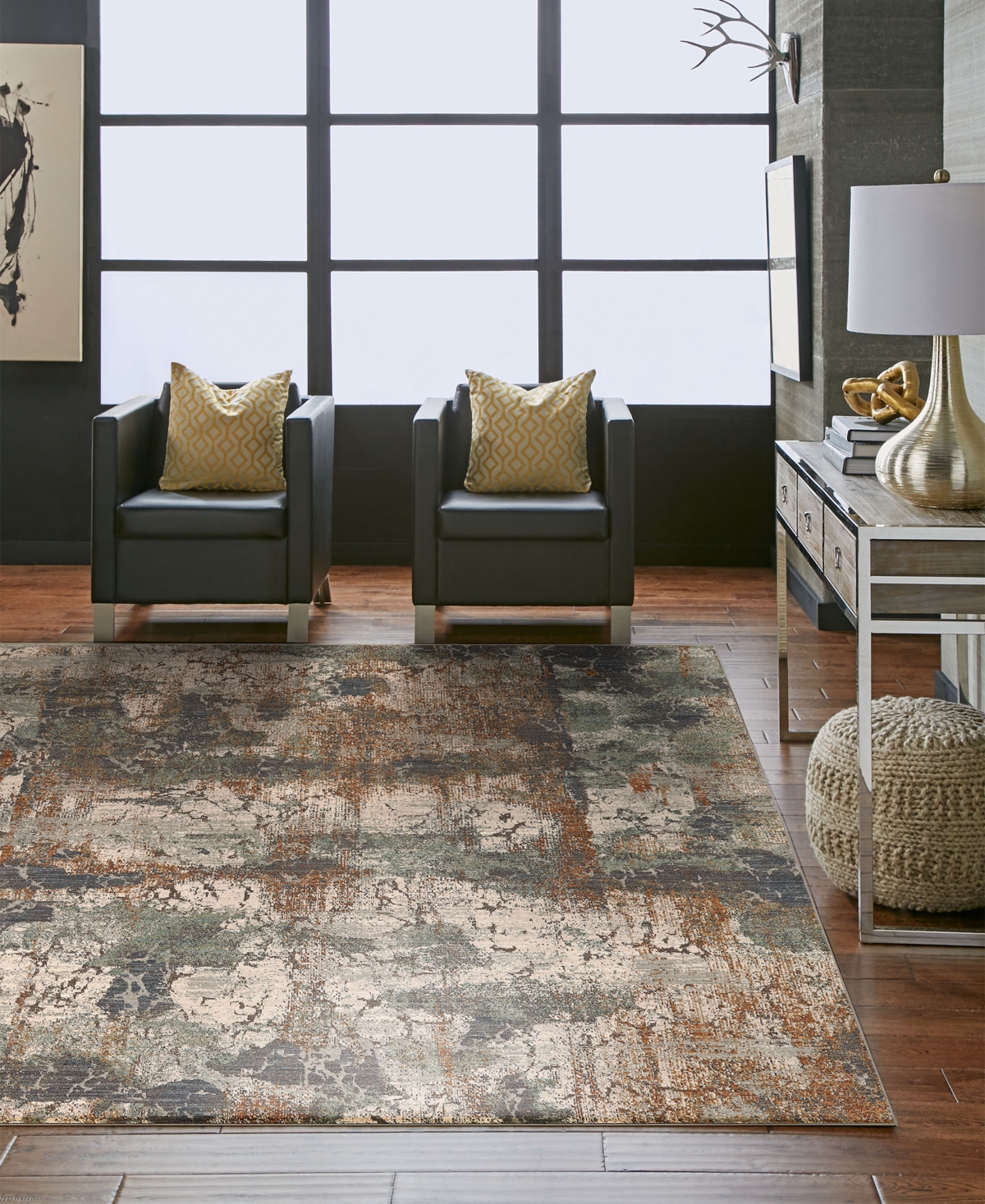 Closeout! Karastan Elements Calliope Multi 5'3" x 7'10" Area Rug