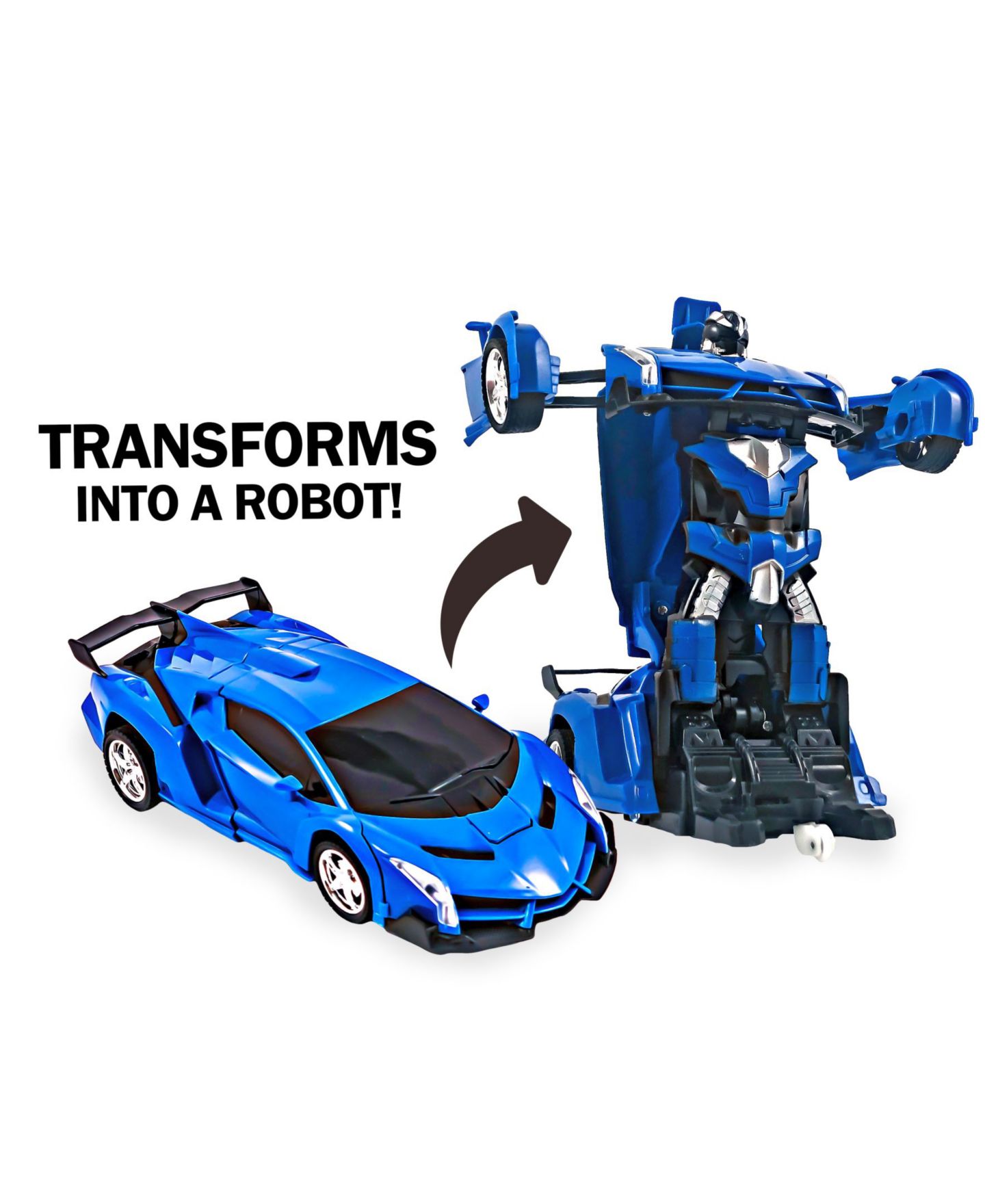 Радиоуправляемая машинка-трансформер Flipo Automotion в виде робота, цвет: Синий — фото 3