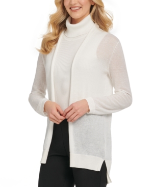 Dkny Open-Front High-Low Cardigan
